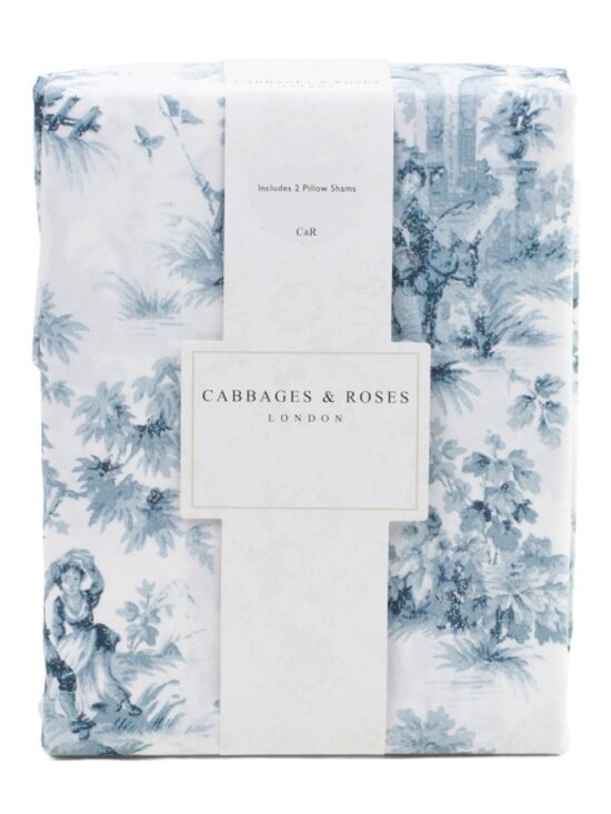Cabbages & Roses Other - CABBAGES & ROSES Cotton Percale Toile Duvet Cover Set
